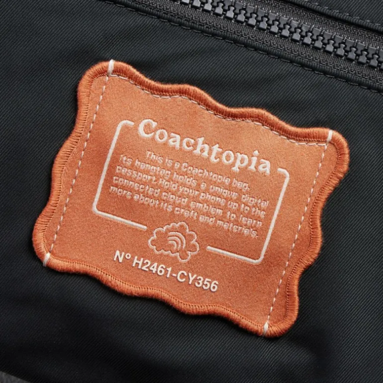 topia Loop Schultertasche aus recyceltem Polyester mit Blumenapplikation*COACH Sale