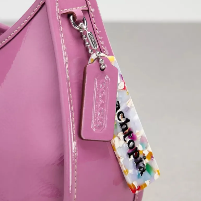 Ergo Tasche Aus topia Lackleder In Knitter Optik*COACH Flash Sale