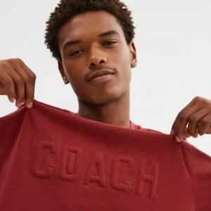 Geprägtes T-Shirt aus Biobaumwolle*COACH Cheap