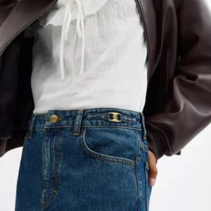 Heritage-C-Maxirock aus Denim*COACH Best Sale