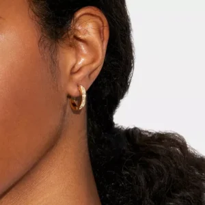 Klassische Huggie Ohrringe Mit Kristallperlen*COACH Cheap