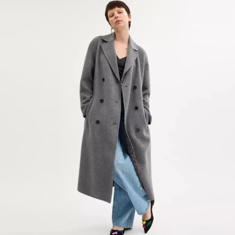 Langer Wollmantel*COACH Cheap