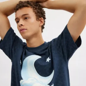 Lockeres Signature-T-Shirt aus Biobaumwolle mit Mondgrafik*COACH Cheap