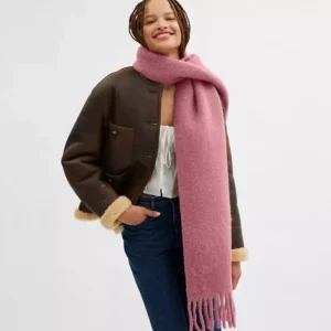 Oversize-Schal mit Lederaufnäher*COACH Discount