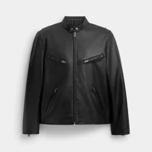 Racer-Jacke aus Leder*COACH Shop