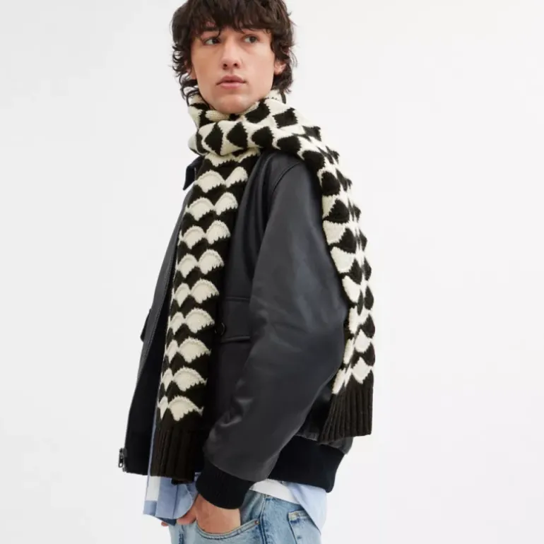 Schal mit Bobble-Streifen*COACH Cheap