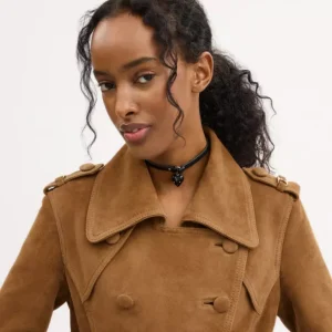 Trench aus Wildleder mit Heritage-C-Plaque*COACH Cheap