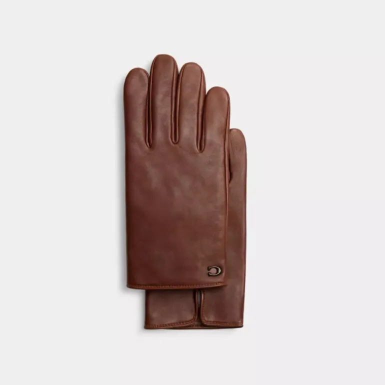 Vorgeformte Funktionshandschuhe aus charakteristischem Leder*COACH Best Sale